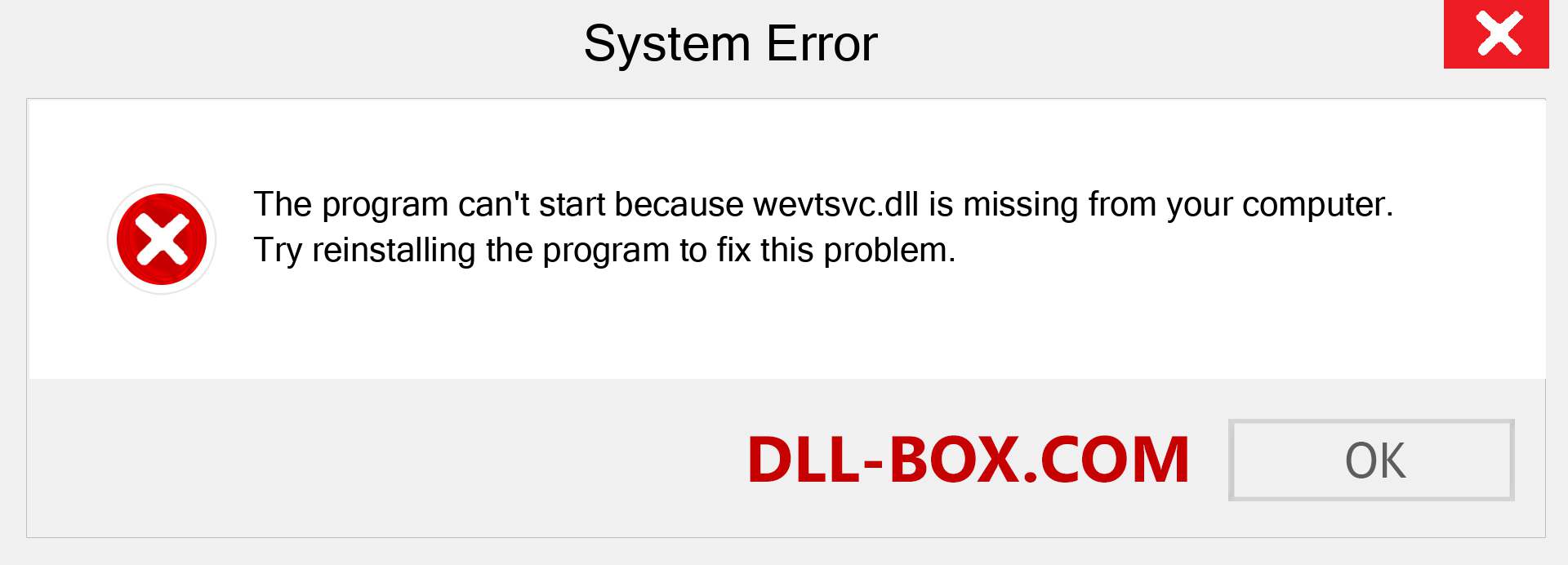  wevtsvc.dll file is missing?. Download for Windows 7, 8, 10 - Fix  wevtsvc dll Missing Error on Windows, photos, images